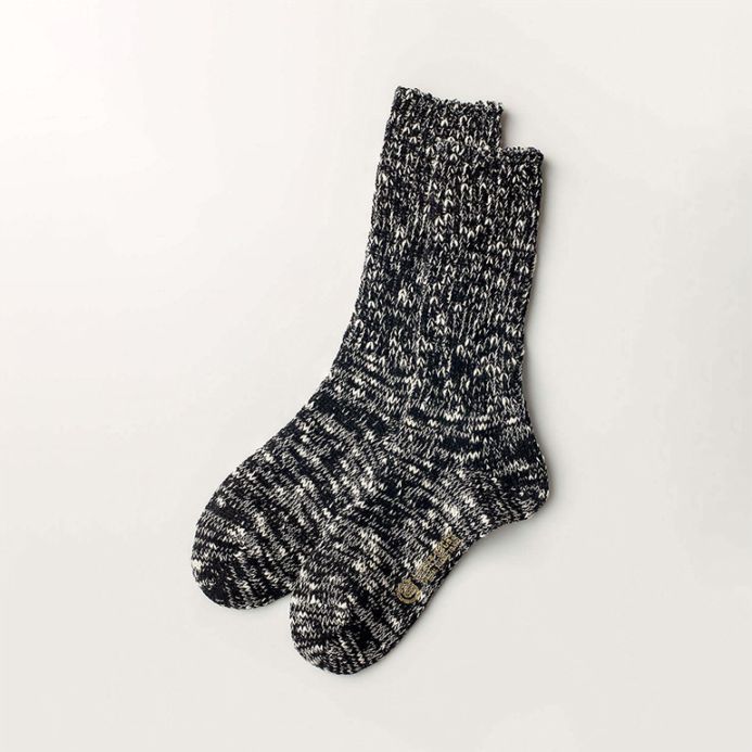 LUCKY SOCKS ラッキーソックス｜ミックスリブソックス　ブラック