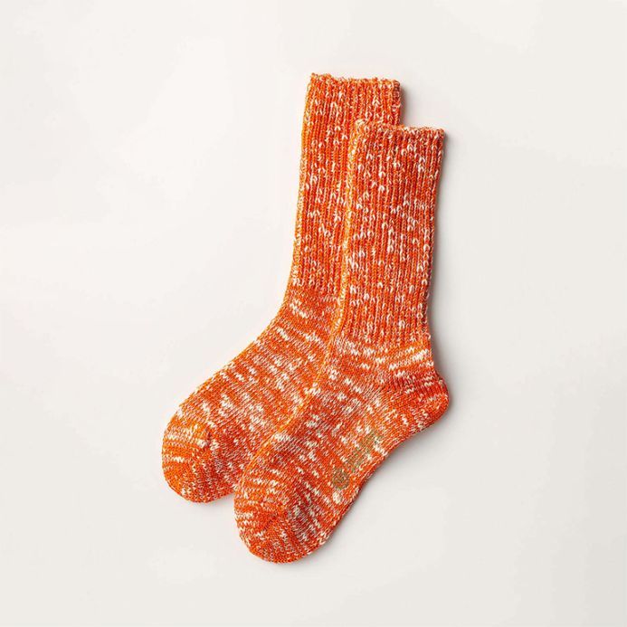 LUCKY SOCKS ラッキーソックス｜ミックスリブソックス　オレンジ