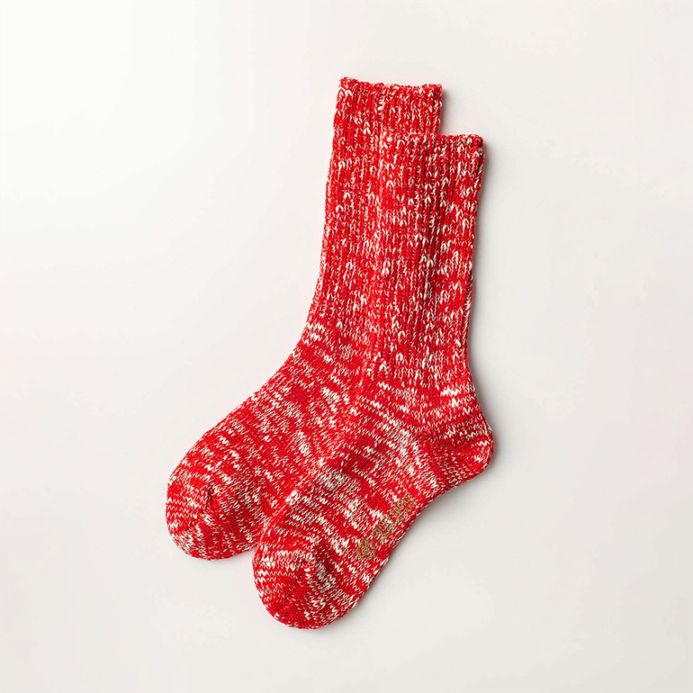 LUCKY SOCKS ラッキーソックス｜ミックスリブソックス　レッド