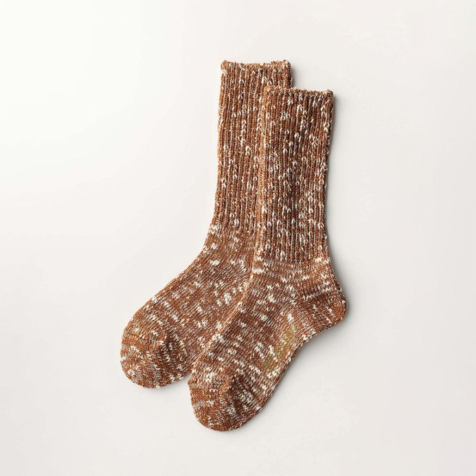 LUCKY SOCKS ラッキーソックス｜ミックスリブソックス　ブラウン
