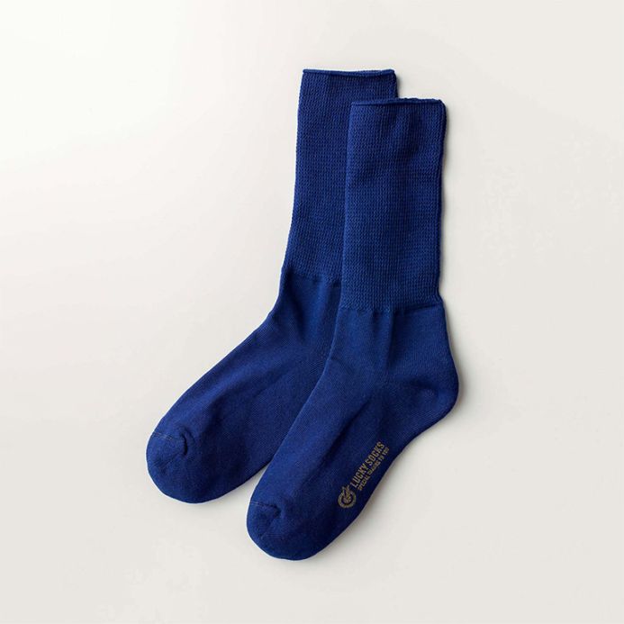 LUCKY SOCKS ラッキーソックス｜リラックスパイルソックス　ロイヤルブルー