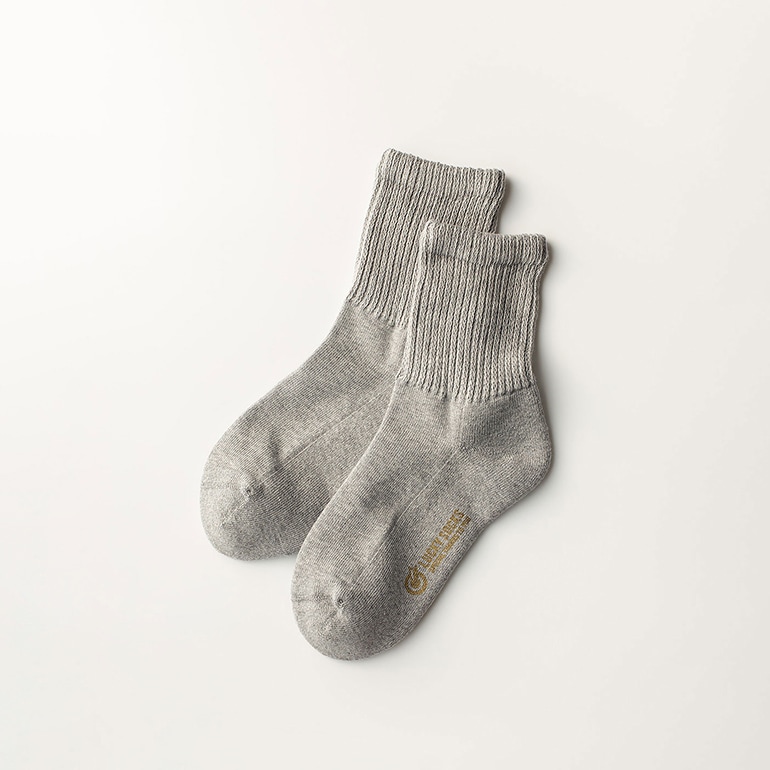 LUCKY SOCKS ラッキーソックス｜リラックスパイルアンクルソックス　 グレー