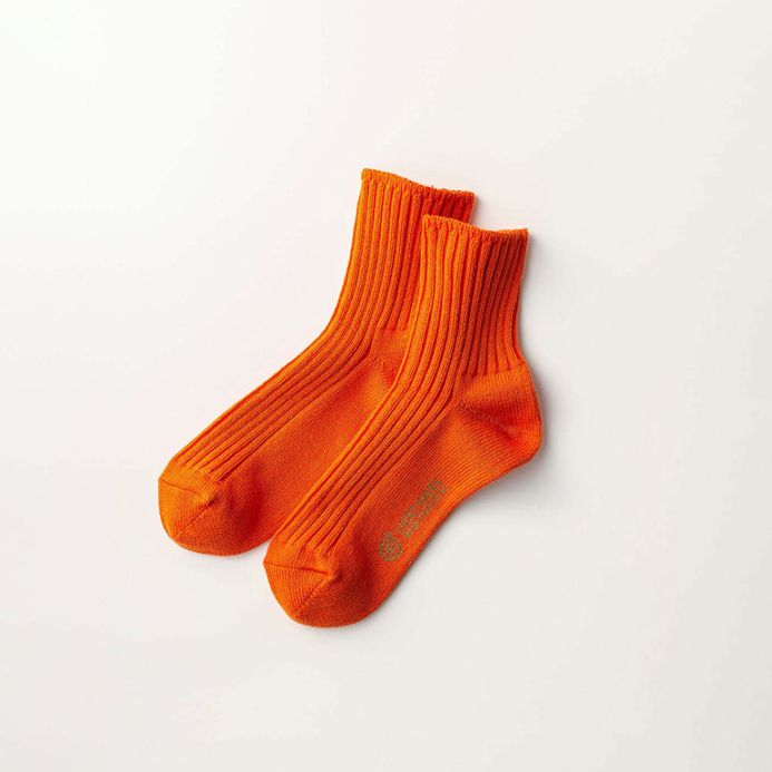 LUCKY SOCKS ラッキーソックス｜スムースアンクルソックス　オレンジ