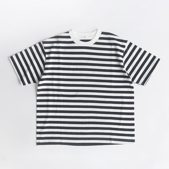 maillot マイヨ｜Tube Border Long S/S-Tee　CHARCOAL