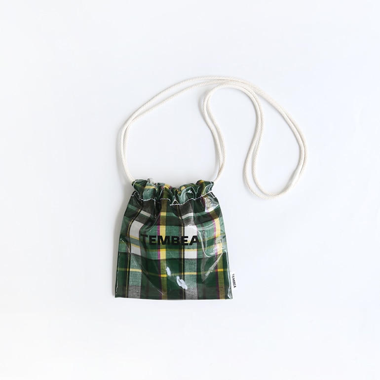 TEMBEA テンベア｜巾着 POCHETTE (PVC) CHECK GREEN 通販｜DUPON35