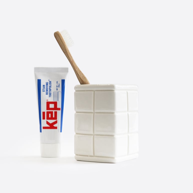 PUEBCO プエブコ｜TILE PATTERNED BATH ENSEMBLE Toothbrush Stand トゥースブラシスタンド
