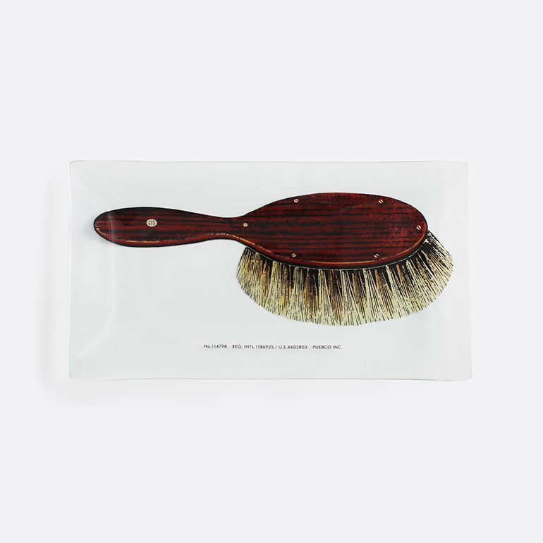 PUEBCO プエブコ｜PRINTED GLASS TRAY Hair Brush