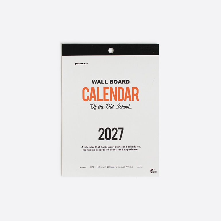2027年 カレンダー penco ペンコ O/S A5