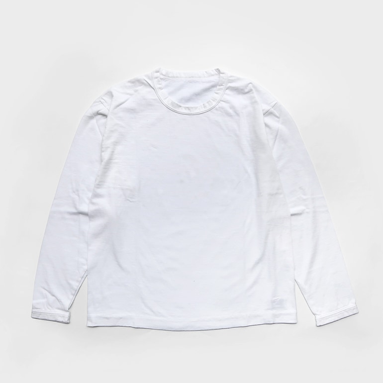 MAROBAYA マロバヤ｜丸胴Tシャツ長袖 白