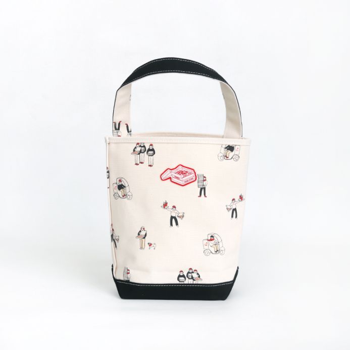 TEMBEA テンベア｜BAGUETTE TOTE SMALL　PIZZA+WAPPEN/BLACK