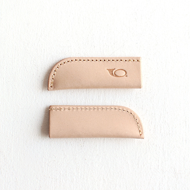 月光荘画材店｜8B鉛筆用 ヌメ革キャップ(1点販売)