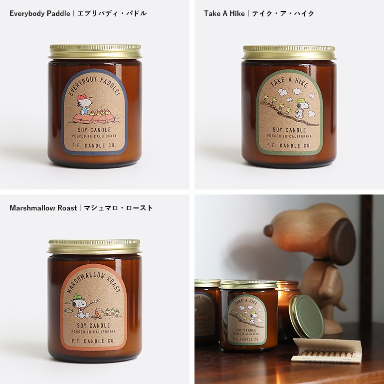【限定商品/在庫限り】P.F.Candle CO. ピーエフキャンドル｜SNOOPY 【P.F.キャンドルxPEANUTS】7.2oz Soy Wax Candle