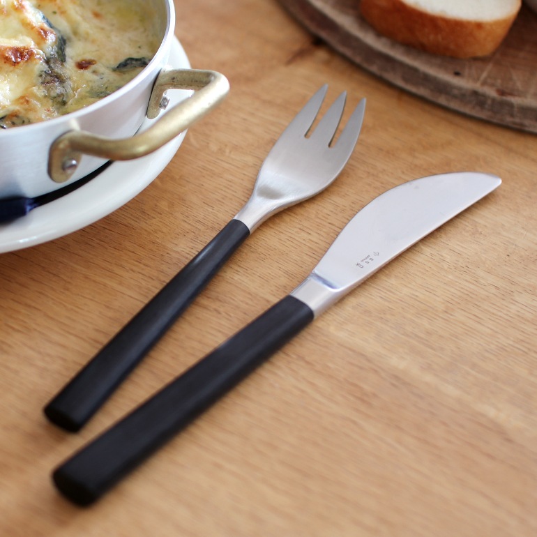 柳宗理 ヤナギ ソウリ｜黒柄カトラリー デザートナイフ