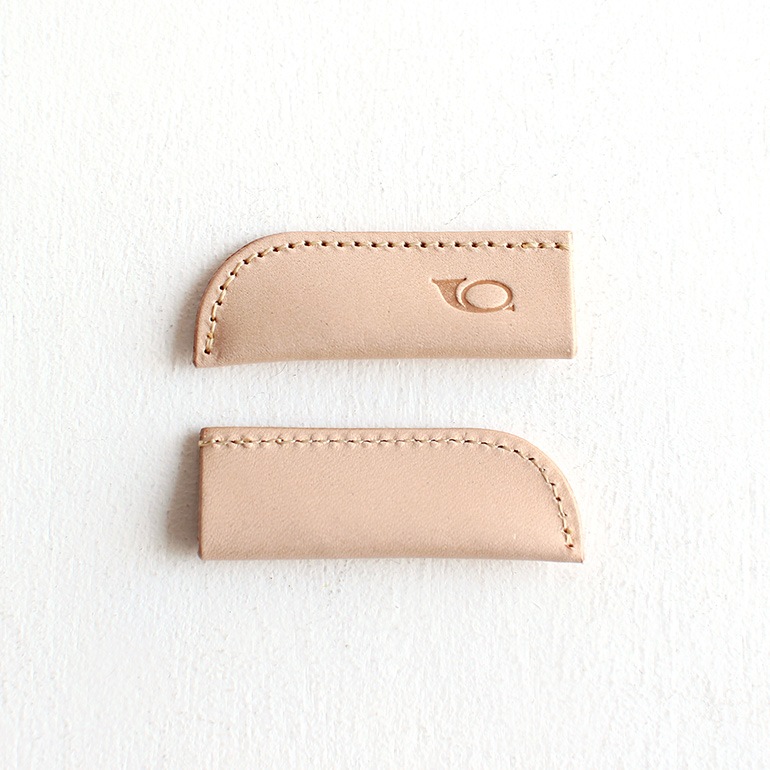 月光荘画材店｜8B鉛筆用 ヌメ革キャップ(1点販売)