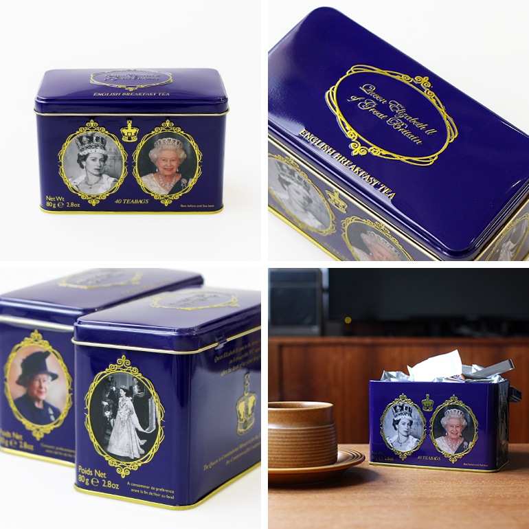 NEW ENGLISH TEA ニューイングリッシュティ｜クイーン エリザベス2世 イングリッシュブレックファースト ティー缶(40pcs)