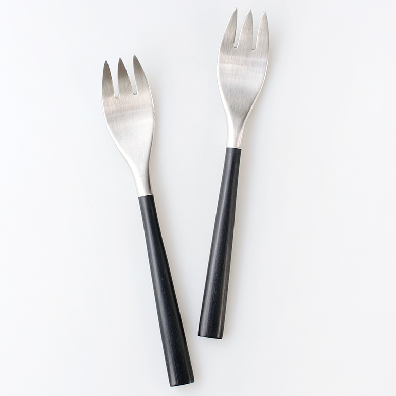 柳宗理 ヤナギ ソウリ｜黒柄カトラリー デザートフォーク