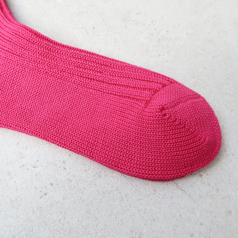 decka quality socks デカクォリティソックス｜Low Gauge Rib Socks Short Length(3rd Collection) ピンク