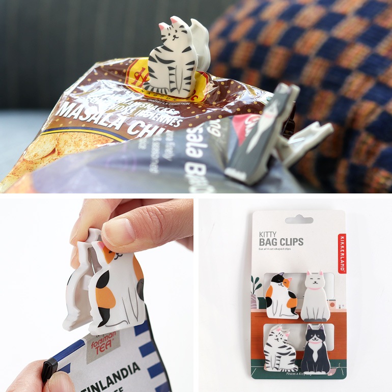 KIKKERLAND キッカーランド｜Kitty Bag Clips Set of 4