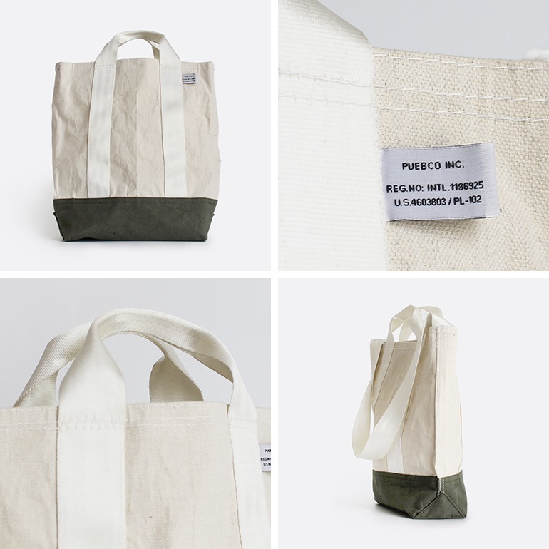 PUEBCO プエブコ｜LAMINATED FABRIC x VINTAGE FABRIC BAG 40x35