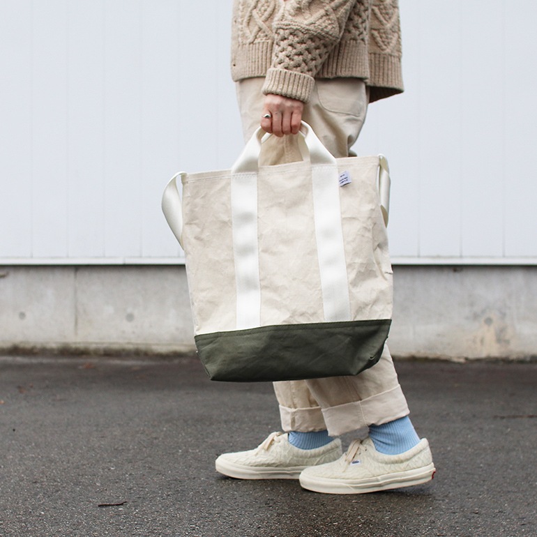 PUEBCO プエブコ｜LAMINATED FABRIC x VINTAGE FABRIC BAG 40x35