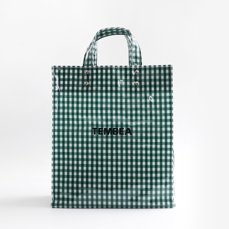 TEMBEA テンベア｜PAPER TOTE MEDIUM GINGHAM GREEN 通販｜DUPON35