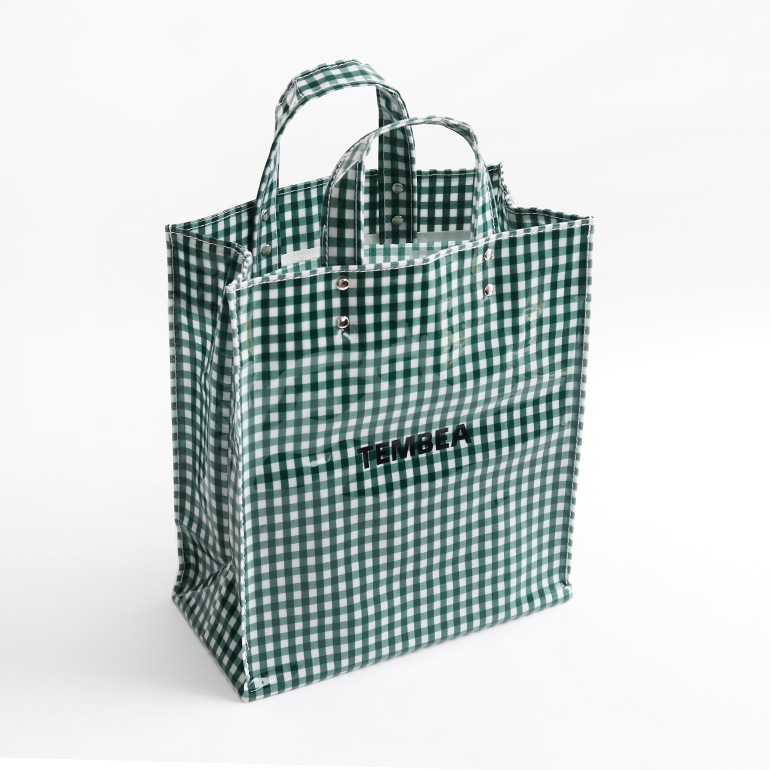 TEMBEA テンベア｜PAPER TOTE MEDIUM GINGHAM GREEN 通販｜DUPON35