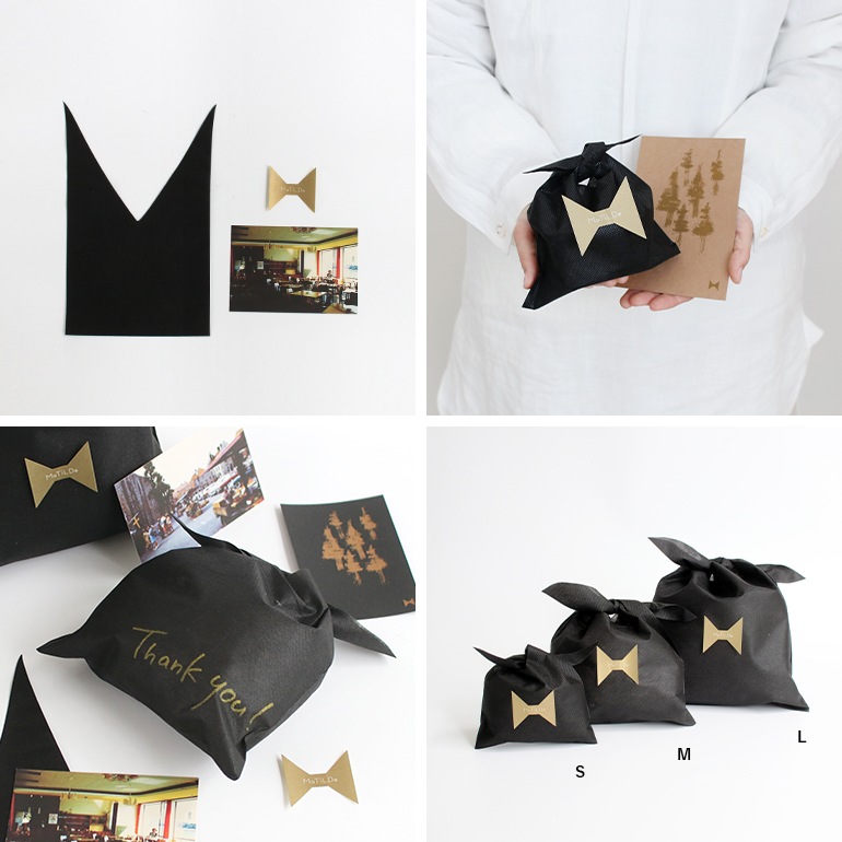 セルフギフトラッピングセット【S】(バッグ、ポストカード、シール入)