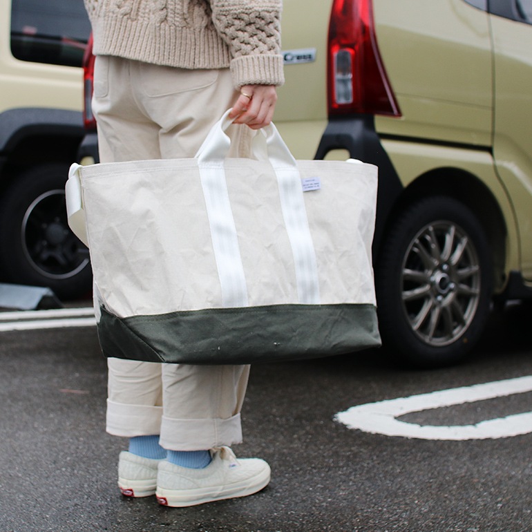 PUEBCO プエブコ｜LAMINATED FABRIC x VINTAGE FABRIC BAG 60x30