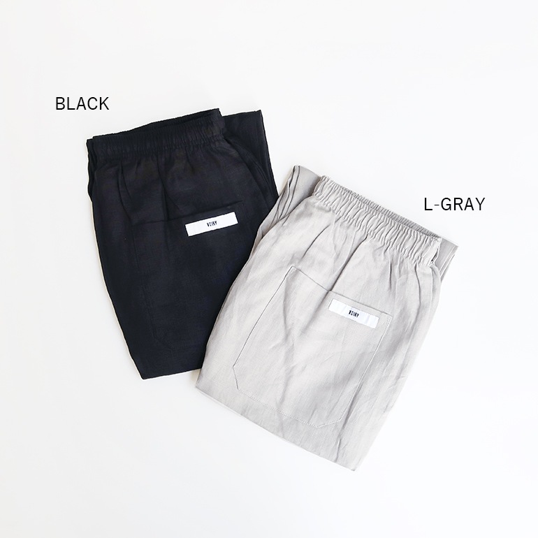 VOIRY ヴォイリー｜DOCTOR PANTS-LINEN BLACK