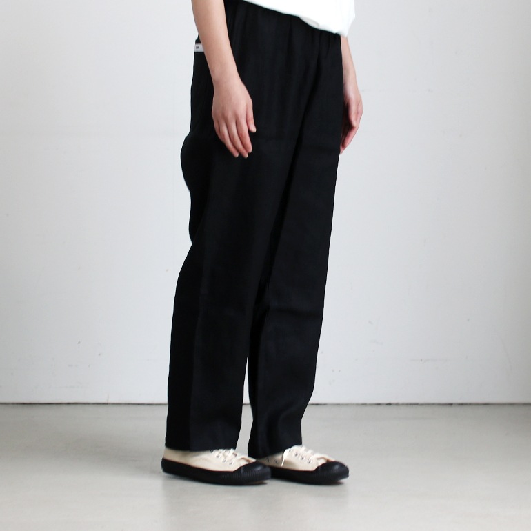 VOIRY ヴォイリー｜DOCTOR PANTS-LINEN BLACK