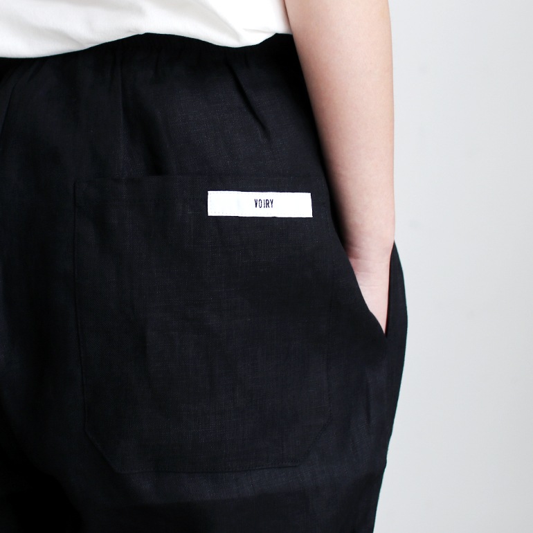 VOIRY ヴォイリー｜DOCTOR PANTS-LINEN BLACK