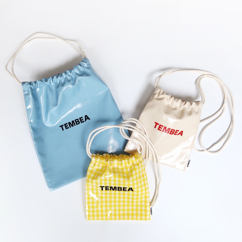 TEMBEA テンベア｜巾着 POCHETTE (PVC) GINGHAM YELLOW 通販