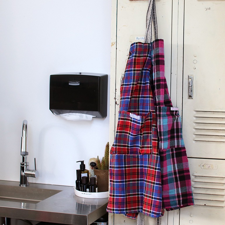 PUEBCO プエブコ｜RECYCLE COTTON CHECK APRON
