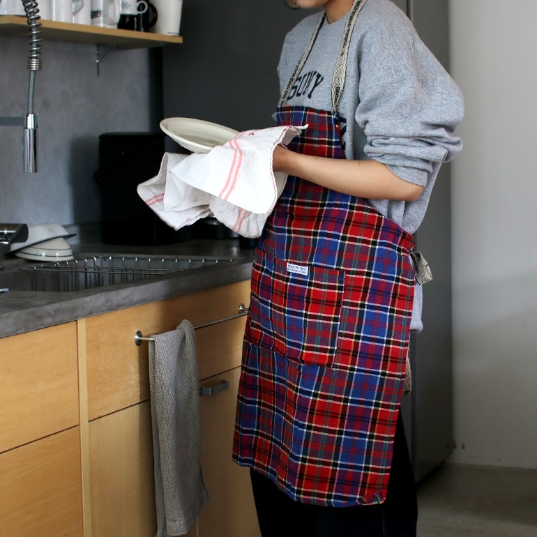 PUEBCO プエブコ｜RECYCLE COTTON CHECK APRON