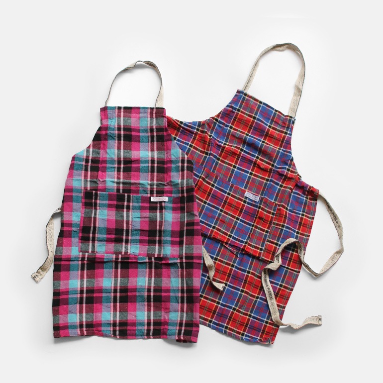 PUEBCO プエブコ｜RECYCLE COTTON CHECK APRON