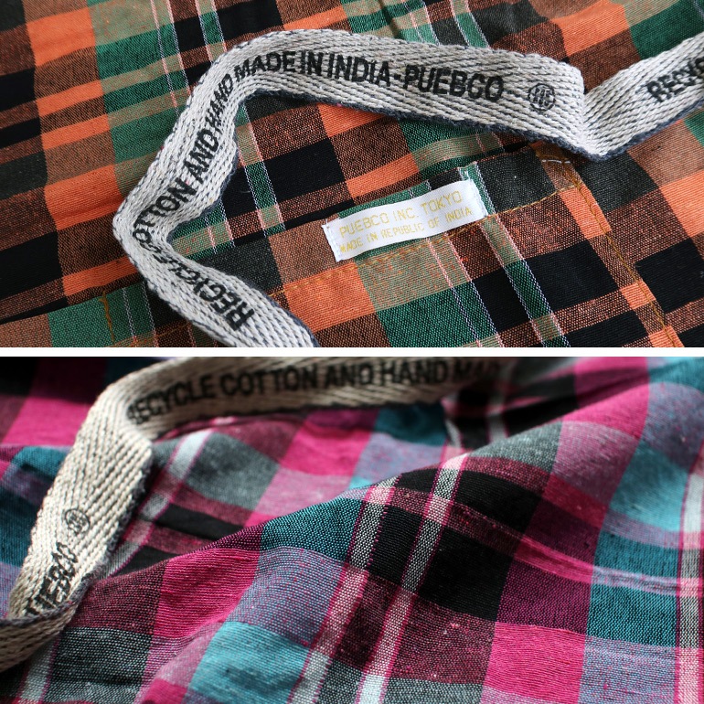 PUEBCO プエブコ｜RECYCLE COTTON CHECK APRON