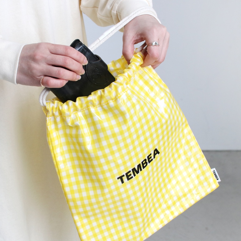 TEMBEA テンベア　チェック巾着バッグ Tembea | 巾着クリアチェック 3colors