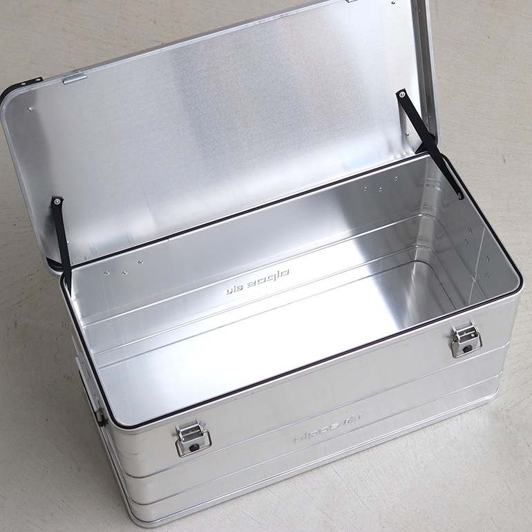 ALPOS アルポス｜ALUMINUM CONTAINER WITH STACKING CORNER (Silver) L 92L