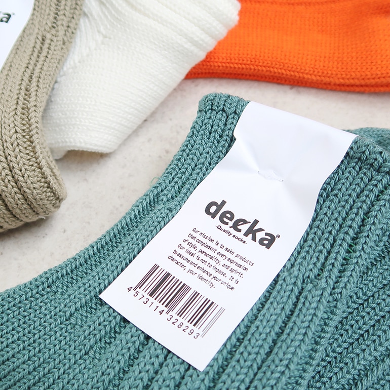 decka quality socks デカクォリティソックス｜Low Gauge Rib Socks Short Length(2nd Collection) カデットブルー