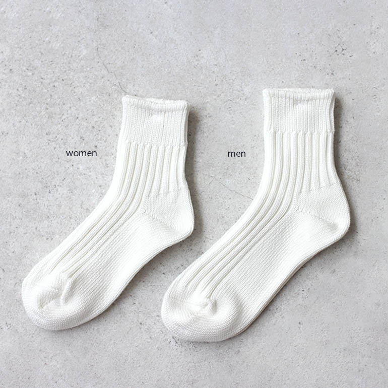 decka quality socks デカクォリティソックス｜Low Gauge Rib Socks Short Length(2nd Collection) カデットブルー