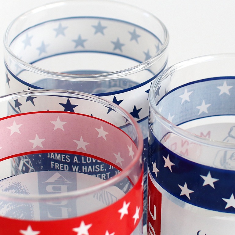 【ヴィンテージ 】Houze Art NASA　アポロ 13号グラス Vintage Apollo 13 Drinking Glass, Apollo 13, Apollo Glass