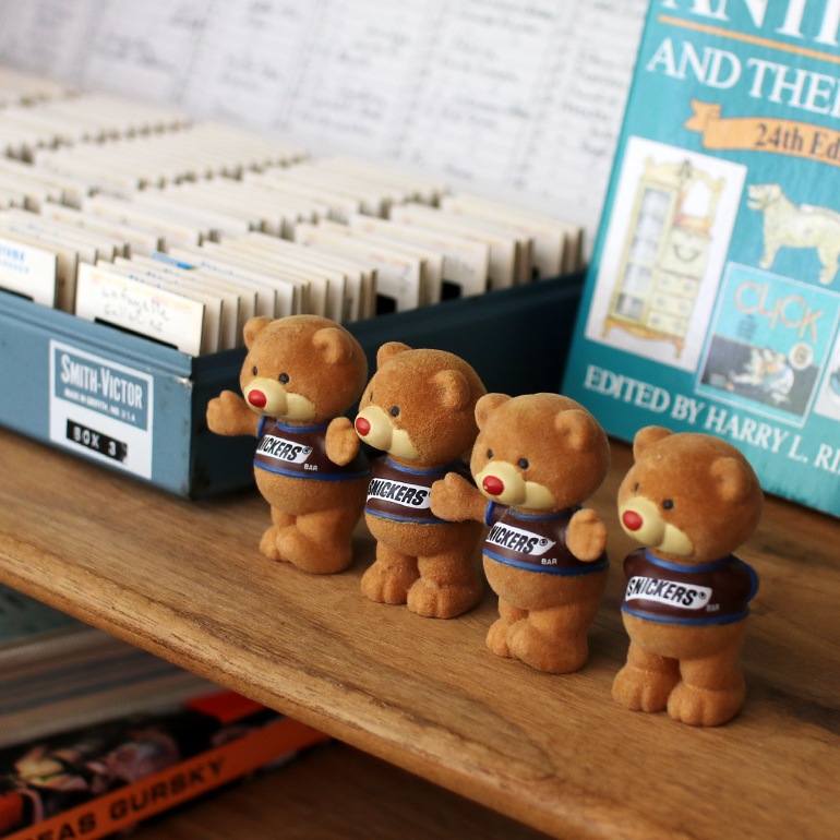 アメトイ　m&m's Snickers クマ フィギュア 6体セット エムアンドエムズクマ M&M's アメトイ ビンテージ まとめ売り｜Yahoo