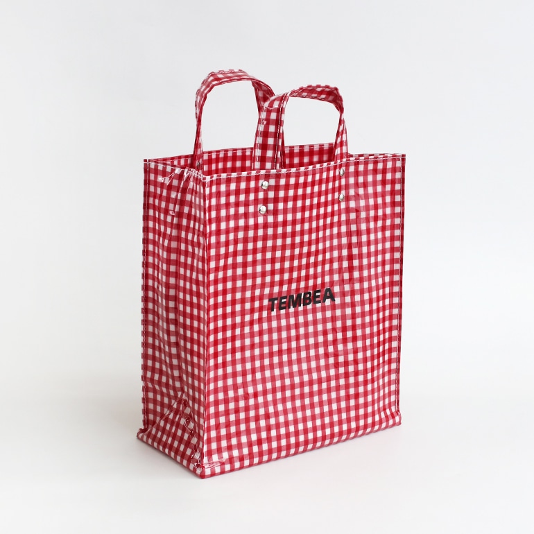 TEMBEA テンベア｜PAPER TOTE MEDIUM GINGHAM RED 通販｜DUPON35