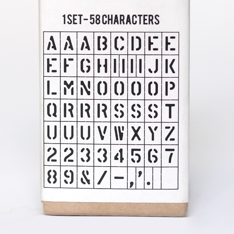 PACIFIC FURNITURE SERVICE パシフィックファニチャーサービス｜P.F.S. ORIGINAL STENCIL SET【2 inch】