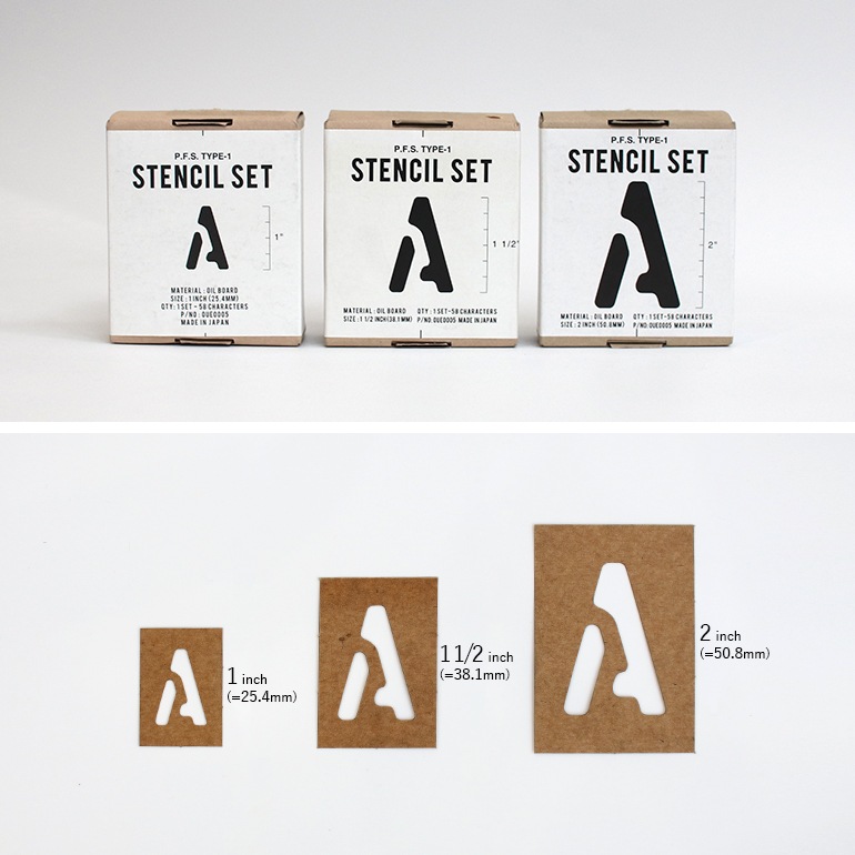PACIFIC FURNITURE SERVICE パシフィックファニチャーサービス｜P.F.S. ORIGINAL STENCIL SET【2 inch】