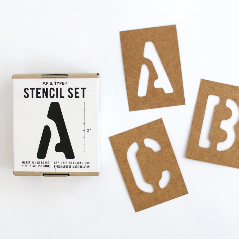 PACIFIC FURNITURE SERVICE パシフィックファニチャーサービス｜P.F.S. ORIGINAL STENCIL SET【2 inch】