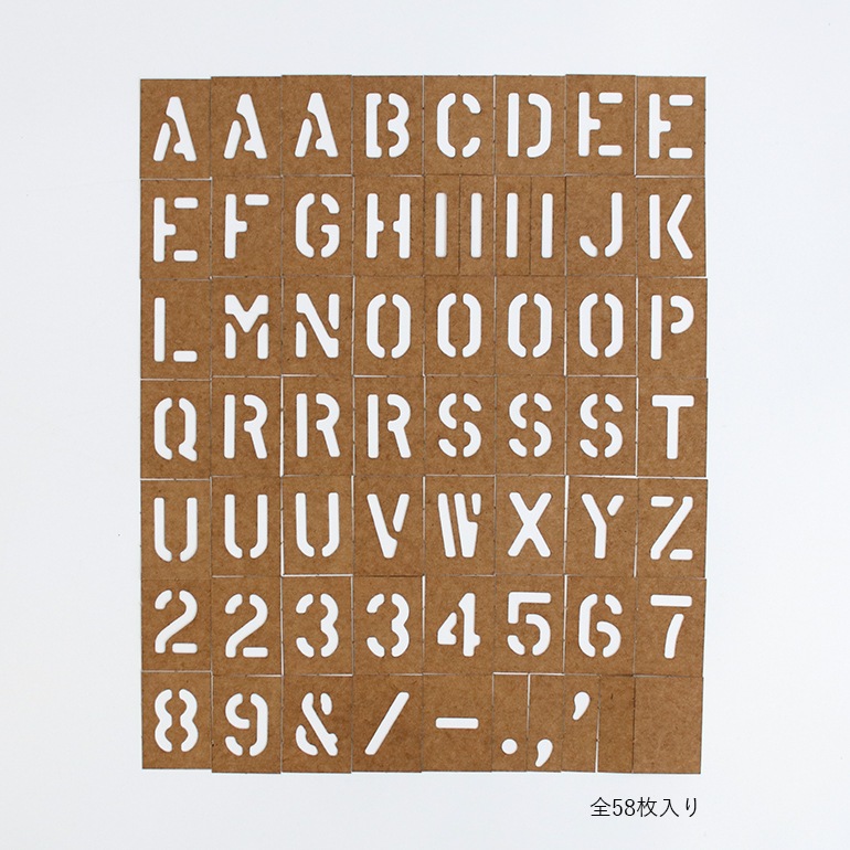 PACIFIC FURNITURE SERVICE パシフィックファニチャーサービス｜P.F.S. ORIGINAL STENCIL SET【2 inch】