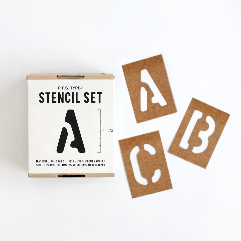 PACIFIC FURNITURE SERVICE パシフィックファニチャーサービス｜P.F.S. ORIGINAL STENCIL SET【1 1/2 inch】