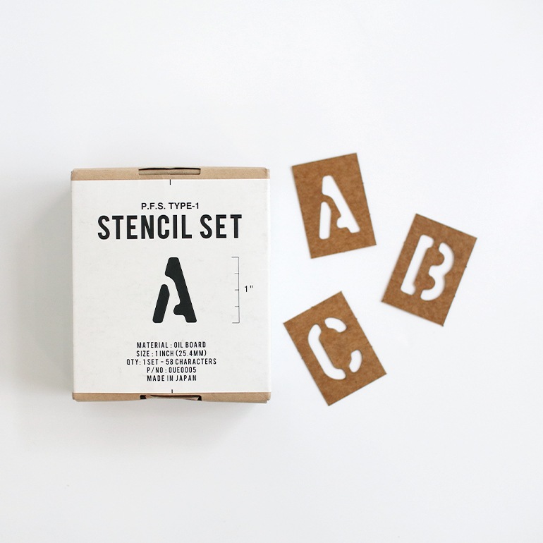 PACIFIC FURNITURE SERVICE パシフィックファニチャーサービス｜P.F.S. ORIGINAL STENCIL SET【1 inch】