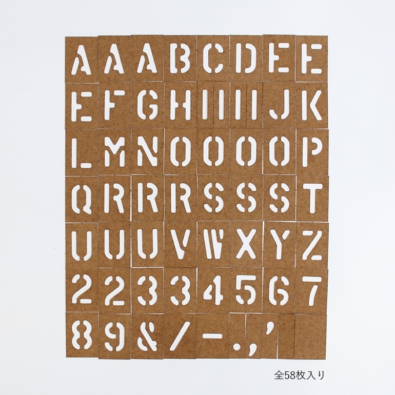 PACIFIC FURNITURE SERVICE パシフィックファニチャーサービス｜P.F.S. ORIGINAL STENCIL SET【1 inch】